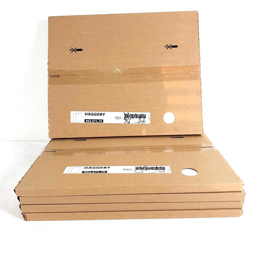 New!! (2) IKEA HAGGEBY White Cabinet Door 15x15in. 902.671.70 SEALED